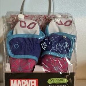 NEW MARVEL ROBEEZ INFANT GIRLS GHOST-SPIDER SNAP BOOTIES PINK / BLUE 12-18 XL